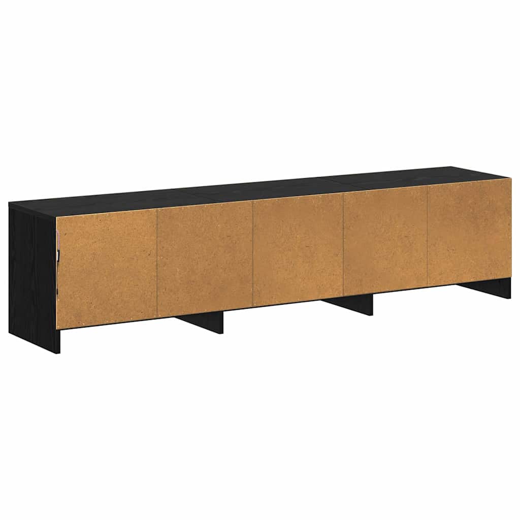 vidaXL Ντουλάπι Τηλεόρασης με LED Μαύρη Οξυά 162 x 34 x 40 εκ