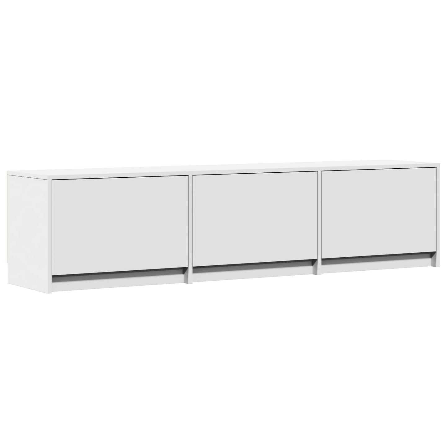vidaXL Τηλεοπτική βιβλιοθήκη με LED με LED Λευκός 165 x 34 x 40 εκ.