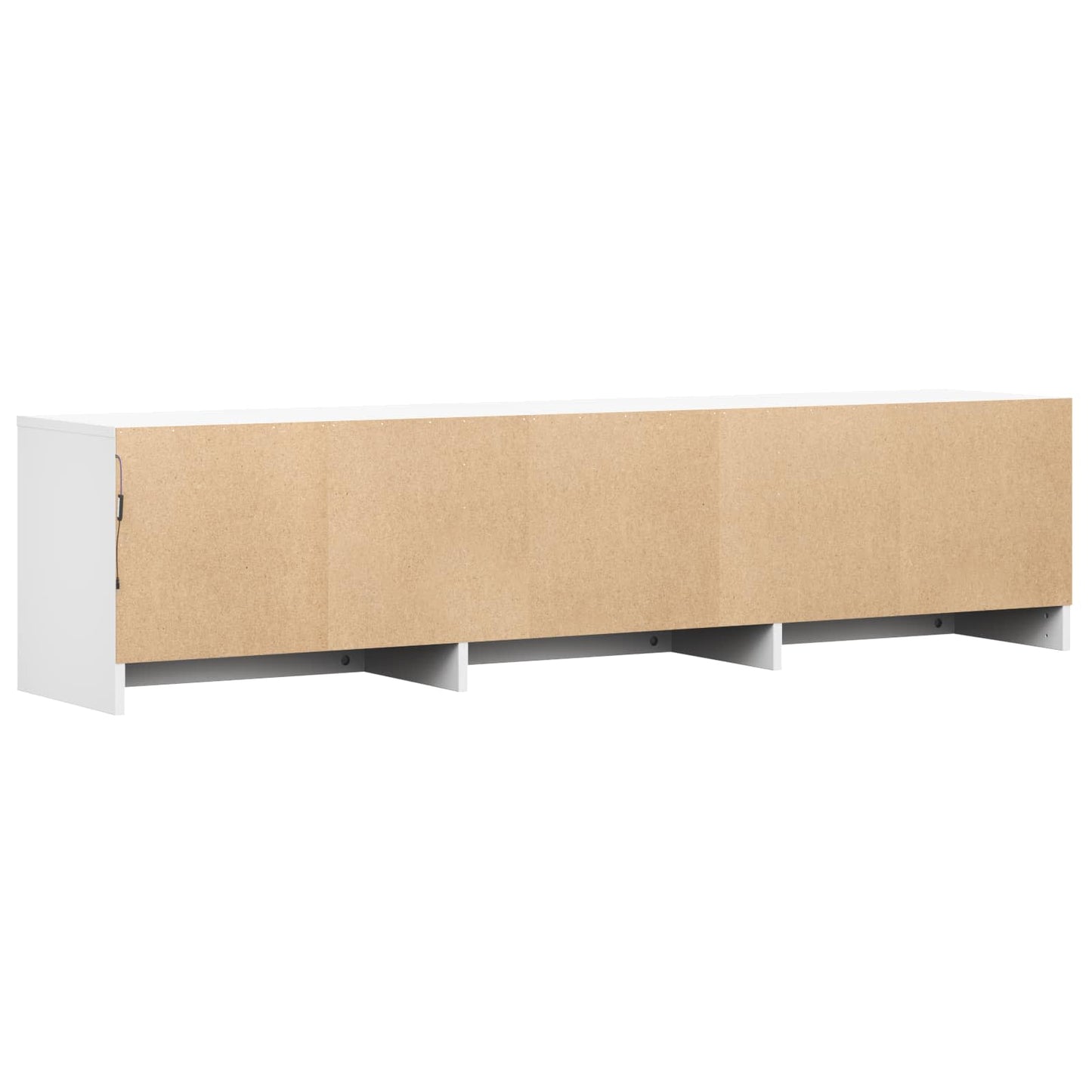 vidaXL Τηλεοπτική βιβλιοθήκη με LED με LED Λευκός 165 x 34 x 40 εκ.