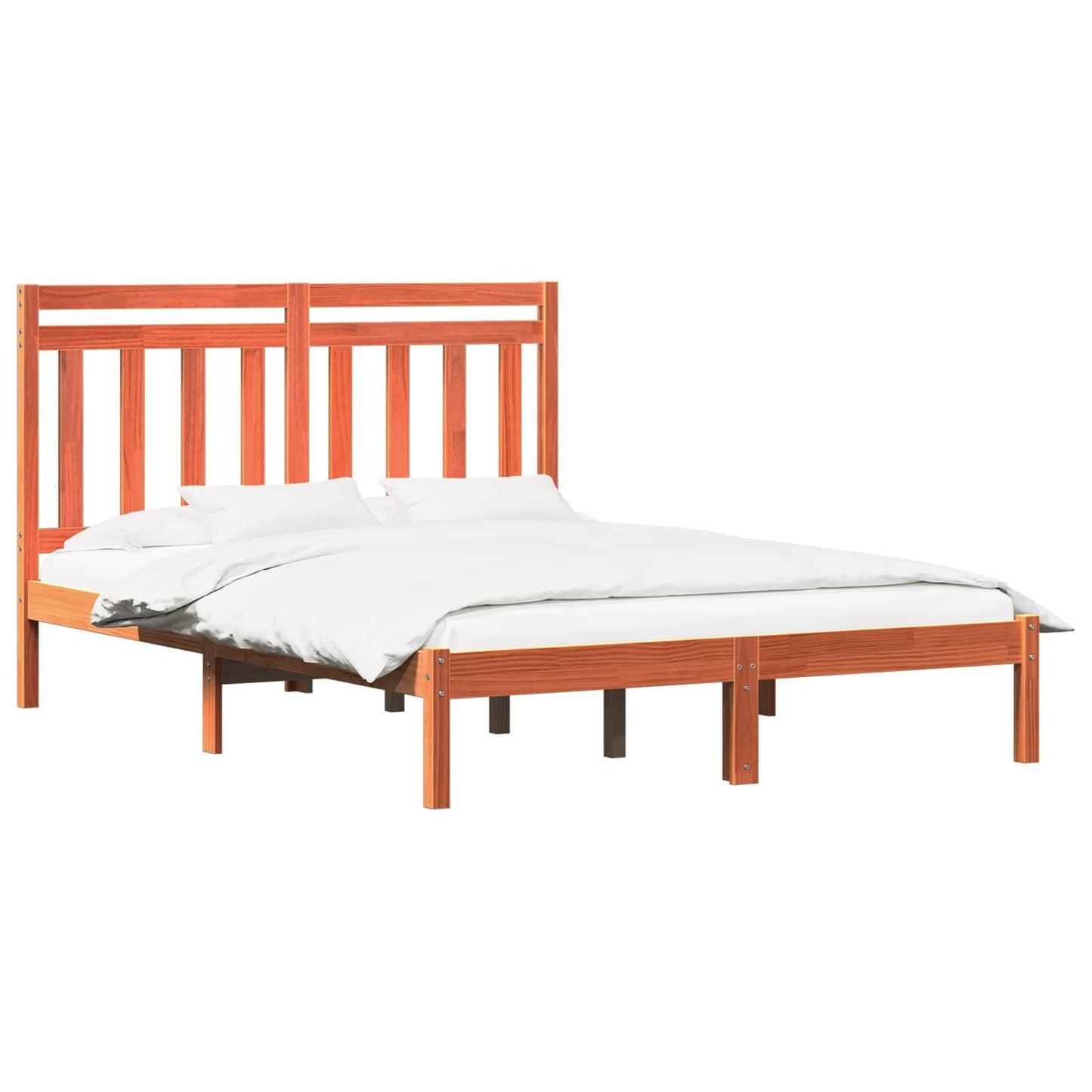 vidaXL Σκελετός Κρεβατιού Κερωτό καφέ 205,5 x 155,5 x 100 εκ
