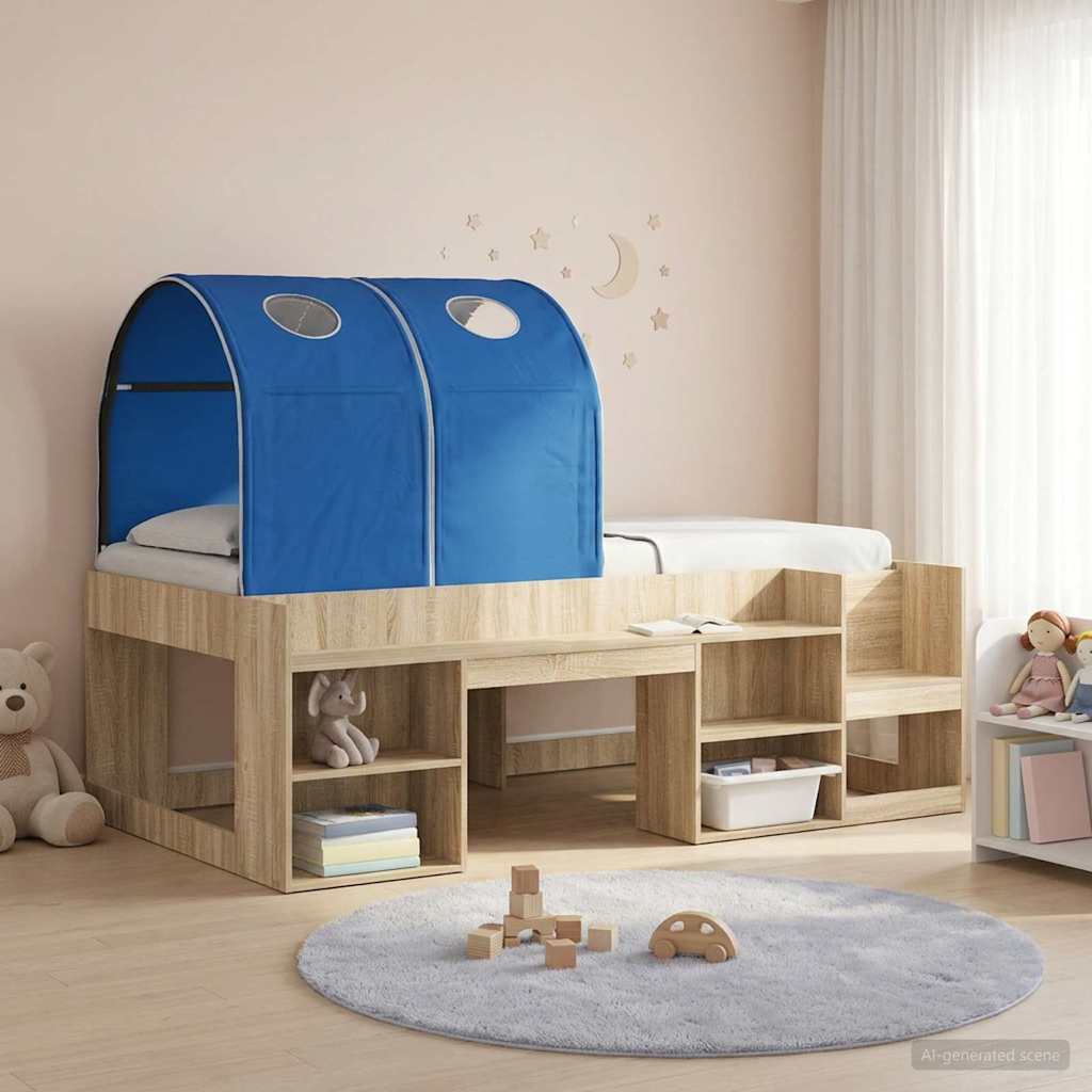 vidaXL Κρεβάτι Τούνελ 2 pcs Μπλε 211 x 52,5 x 2 εκ Πολυεστέρας