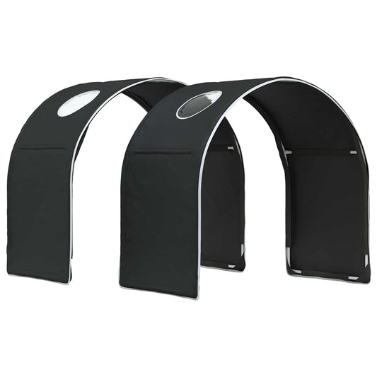 vidaXL Κρεβάτι Τούνελ 2 pcs Μαύρο 211 x 52,5 x 2 εκ Πολυεστέρας