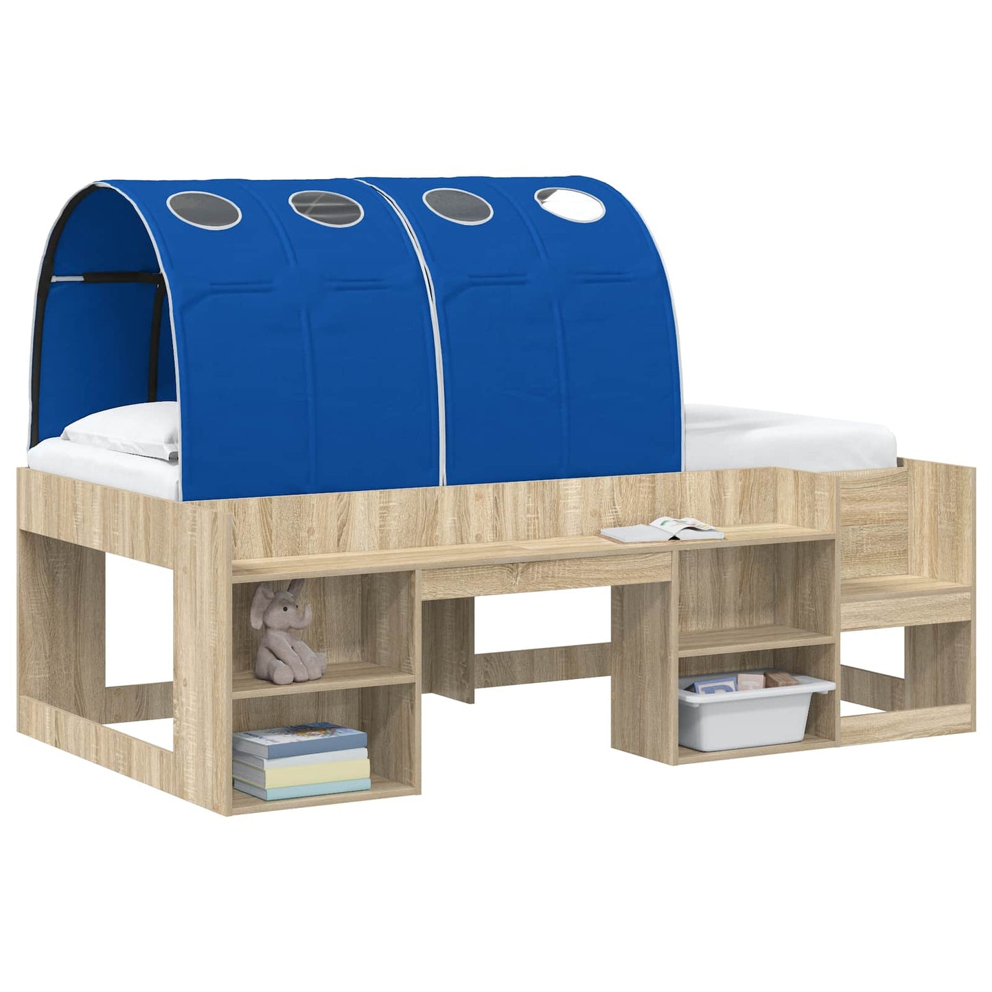 vidaXL Κρεβάτι Τούνελ 2 pcs Μπλε 211 x 67.5 x 2 εκ. Πολυεστέρας