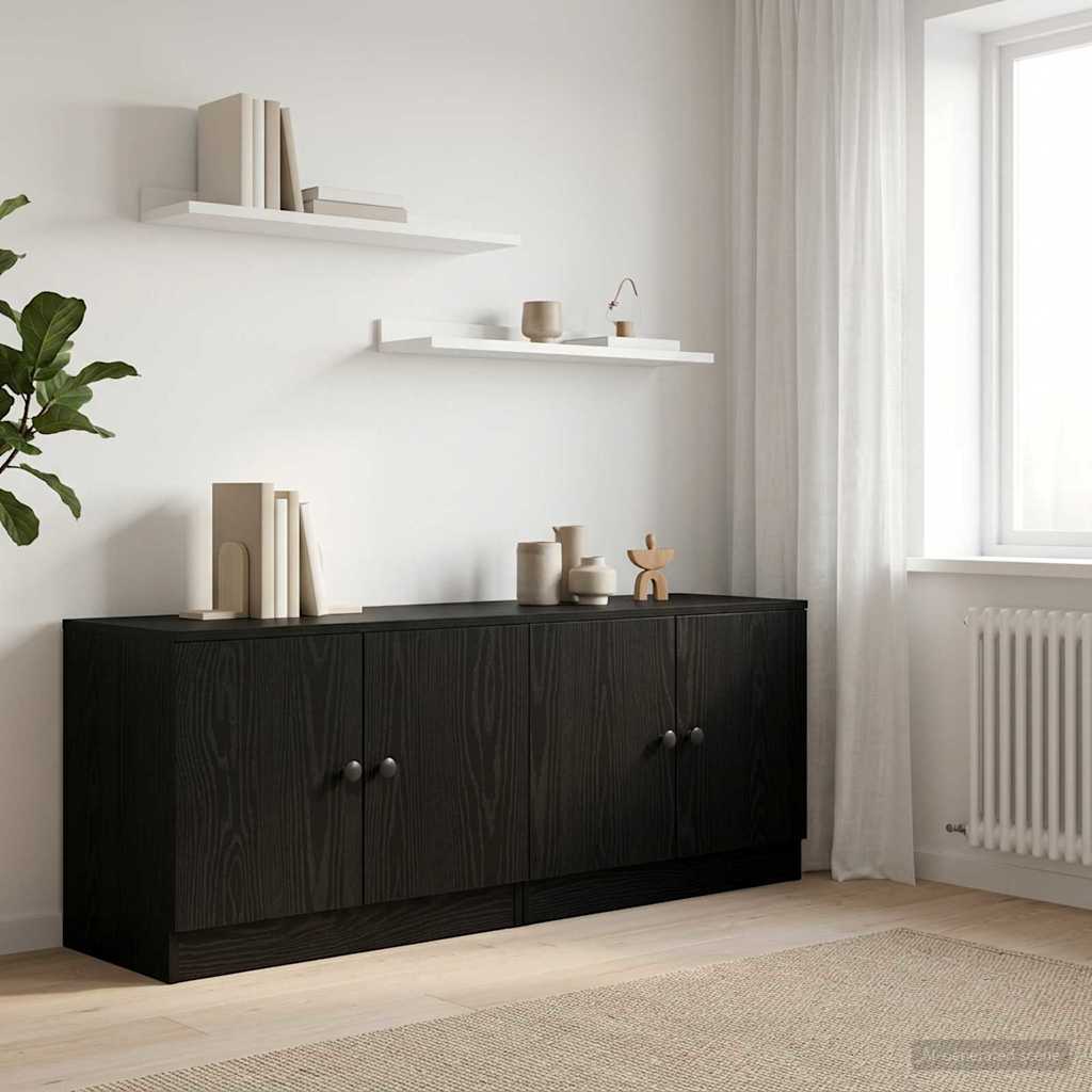 vidaXL Ντουλάπα Αποθήκευσης για Κρεβάτι σε Loft 2 τμχ. Μαύρη Δρυς