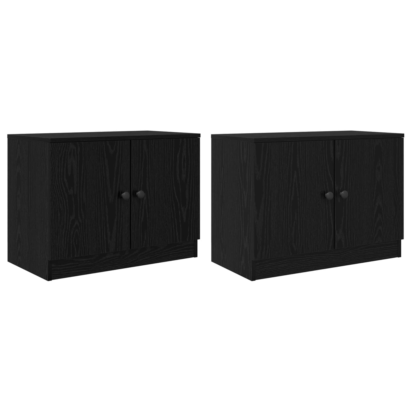 vidaXL Ντουλάπα Αποθήκευσης για Κρεβάτι σε Loft 2 τμχ. Μαύρη Δρυς
