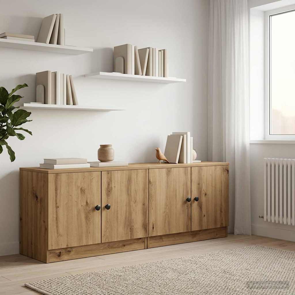 vidaXL Ντουλάπα Αποθήκευσης για Κρεβάτι σε Loft 2 τμχ. Artisan Δρυς