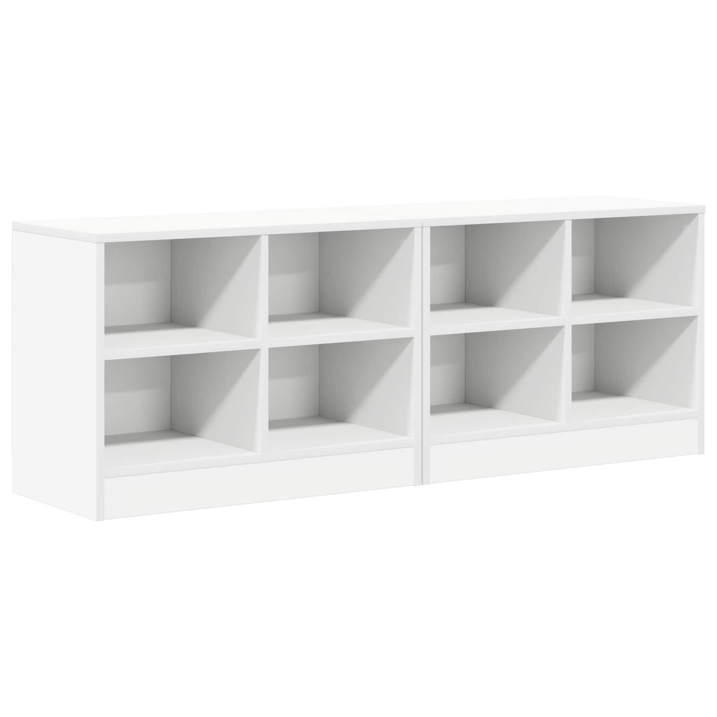 vidaXL Ντουλάπι κρεβατιού με ράφι 2 pcs Λευκό 66 x 33 x 48 εκ.