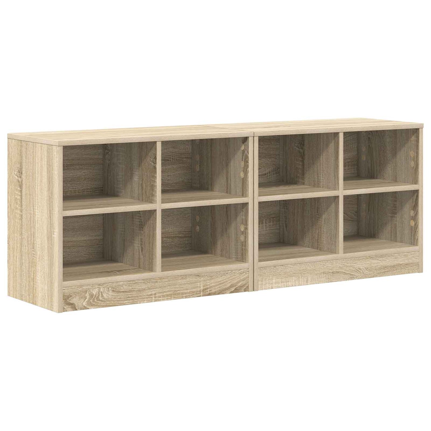 vidaXL Ντουλάπι κρεβατιού με ράφι 2 pcs Δρύς Sonoma 66 x 33 x 48 εκ.