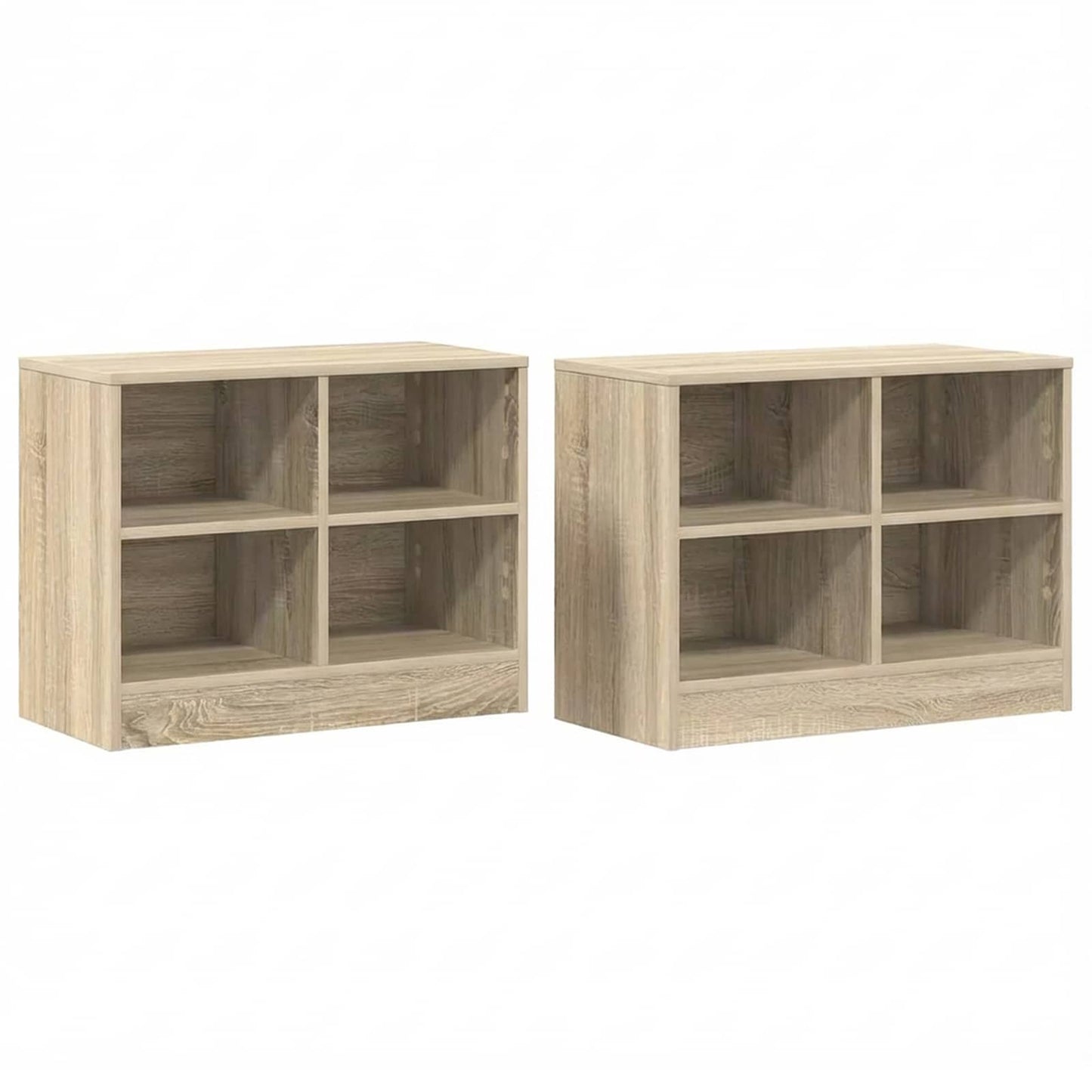 vidaXL Ντουλάπι κρεβατιού με ράφι 2 pcs Δρύς Sonoma 66 x 33 x 48 εκ.