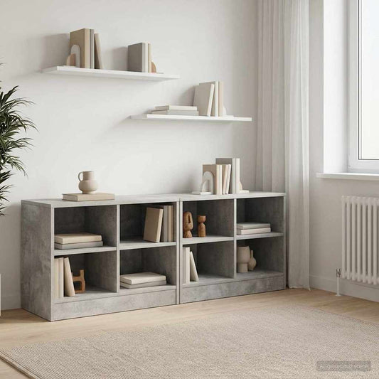 vidaXL Ντουλάπι κρεβατιού 2 pcs Γκρι Σκυροδέματος 66 x 33 x 48 εκ.