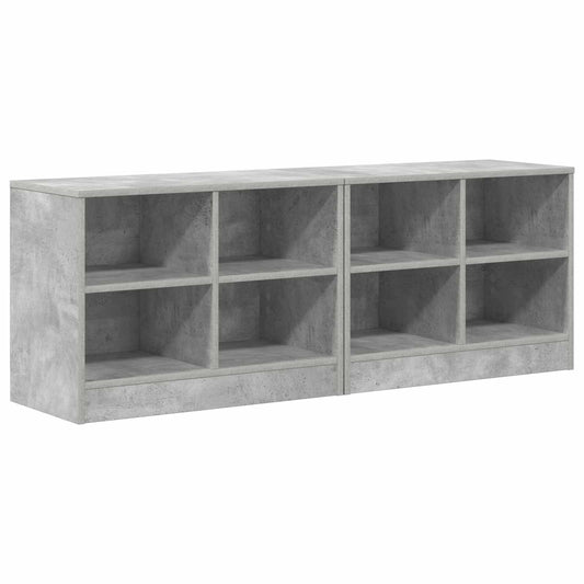 vidaXL Ντουλάπι κρεβατιού 2 pcs Γκρι Σκυροδέματος 66 x 33 x 48 εκ.