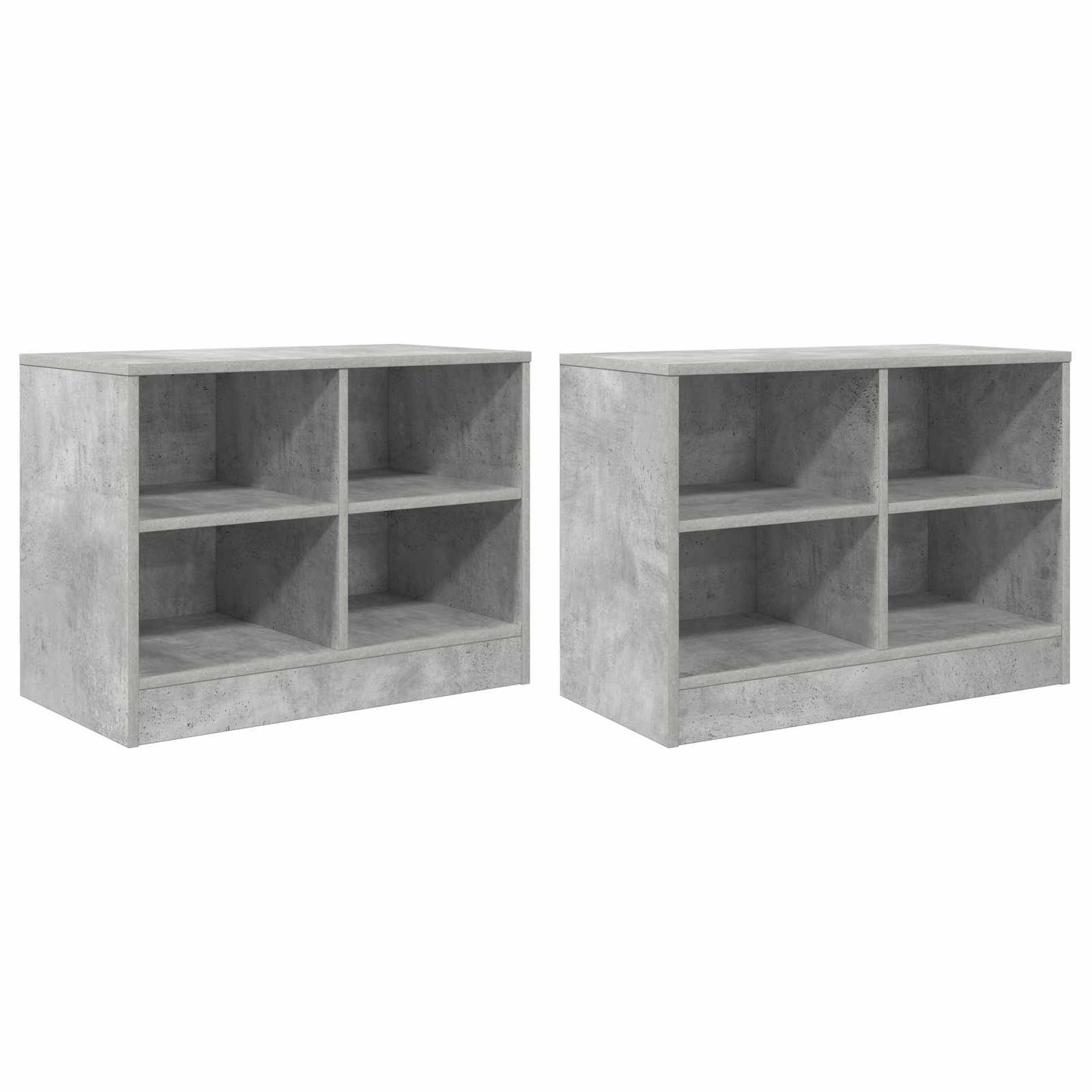 vidaXL Ντουλάπι κρεβατιού 2 pcs Γκρι Σκυροδέματος 66 x 33 x 48 εκ.