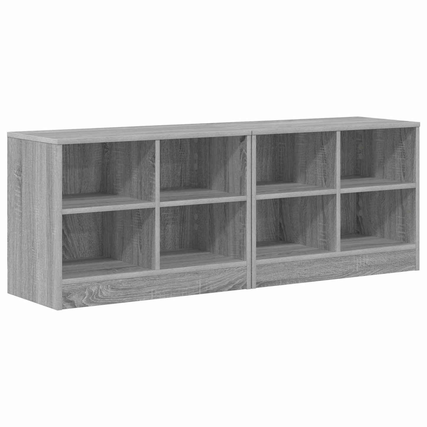 vidaXL Ντουλάπι κρεβατιού με ράφι 2 pcs Γκρι Sonoma 66 x 33 x 48 εκ.