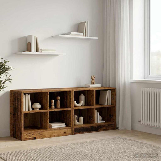 vidaXL Ντουλάπι κρεβατιού 2 pcs Παλαιωμένο ξύλο 66 x 33 x 48 εκ.