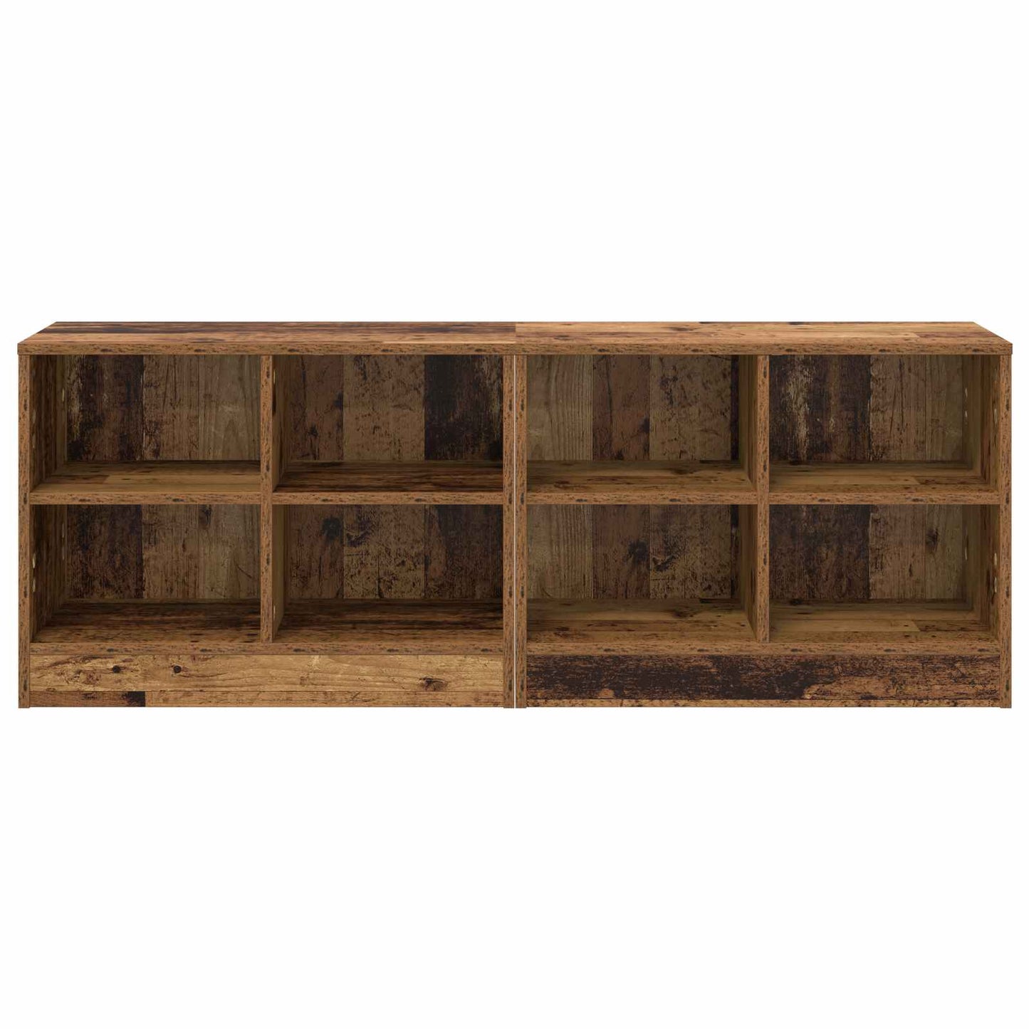 vidaXL Ντουλάπι κρεβατιού 2 pcs Παλαιωμένο ξύλο 66 x 33 x 48 εκ.