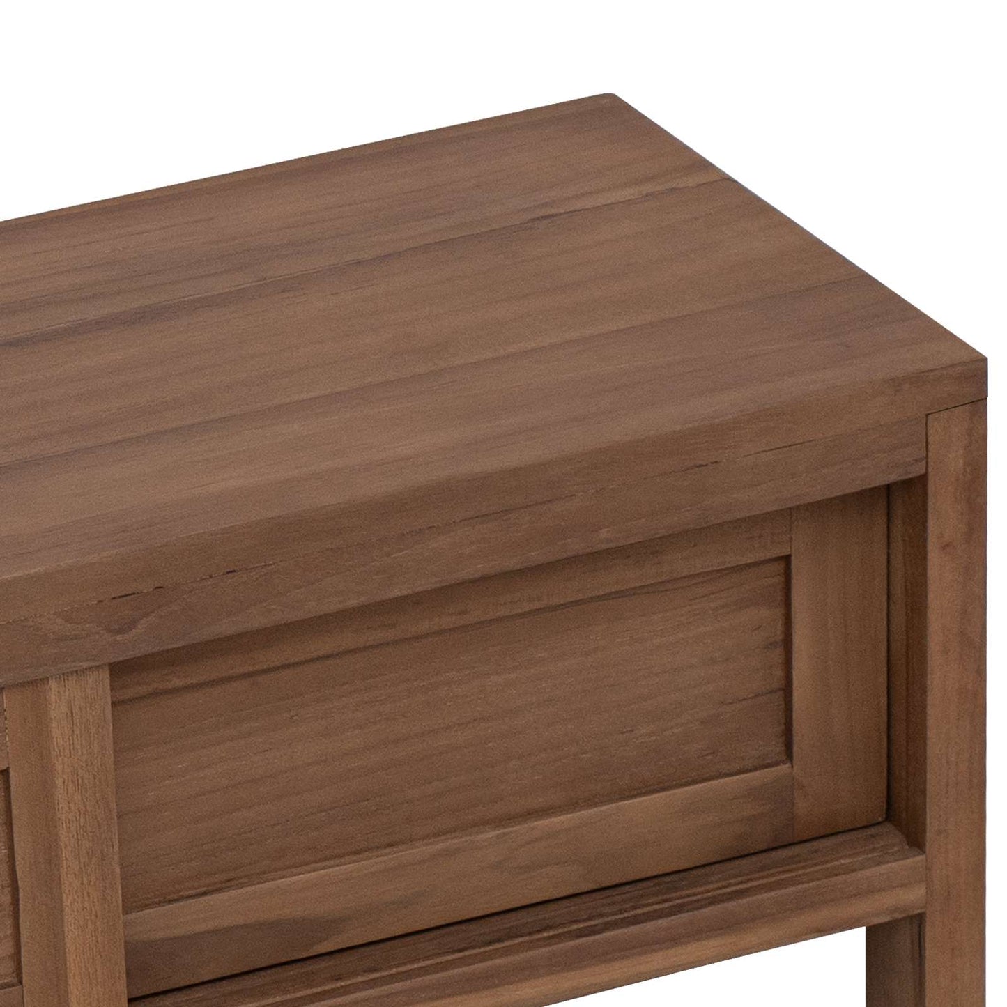 vidaXL Ντουλάπι TV 110 x 30 x 30 εκ Στερεό Ξύλο Τίκ Φυσικό
