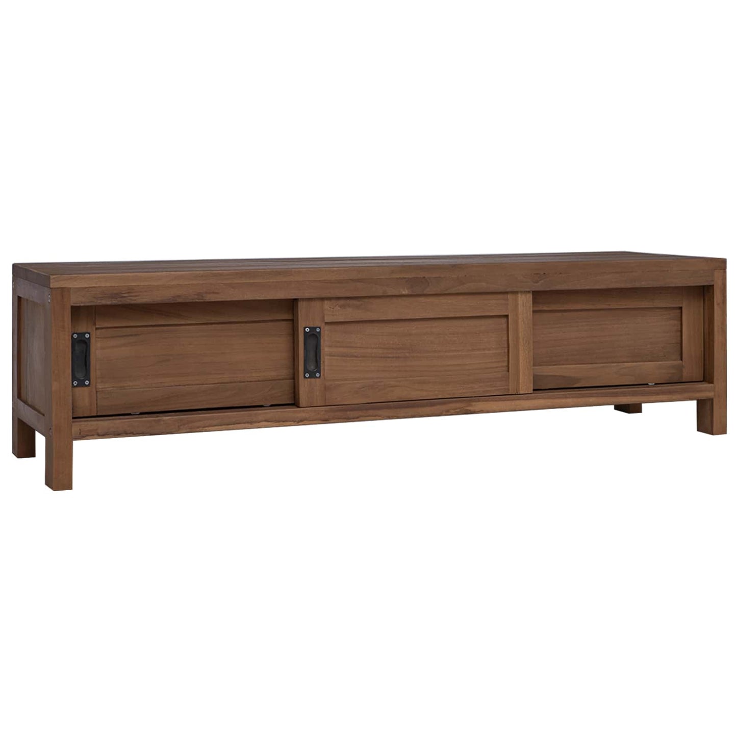 vidaXL Ντουλάπι TV 110 x 30 x 30 εκ Στερεό Ξύλο Τίκ Φυσικό