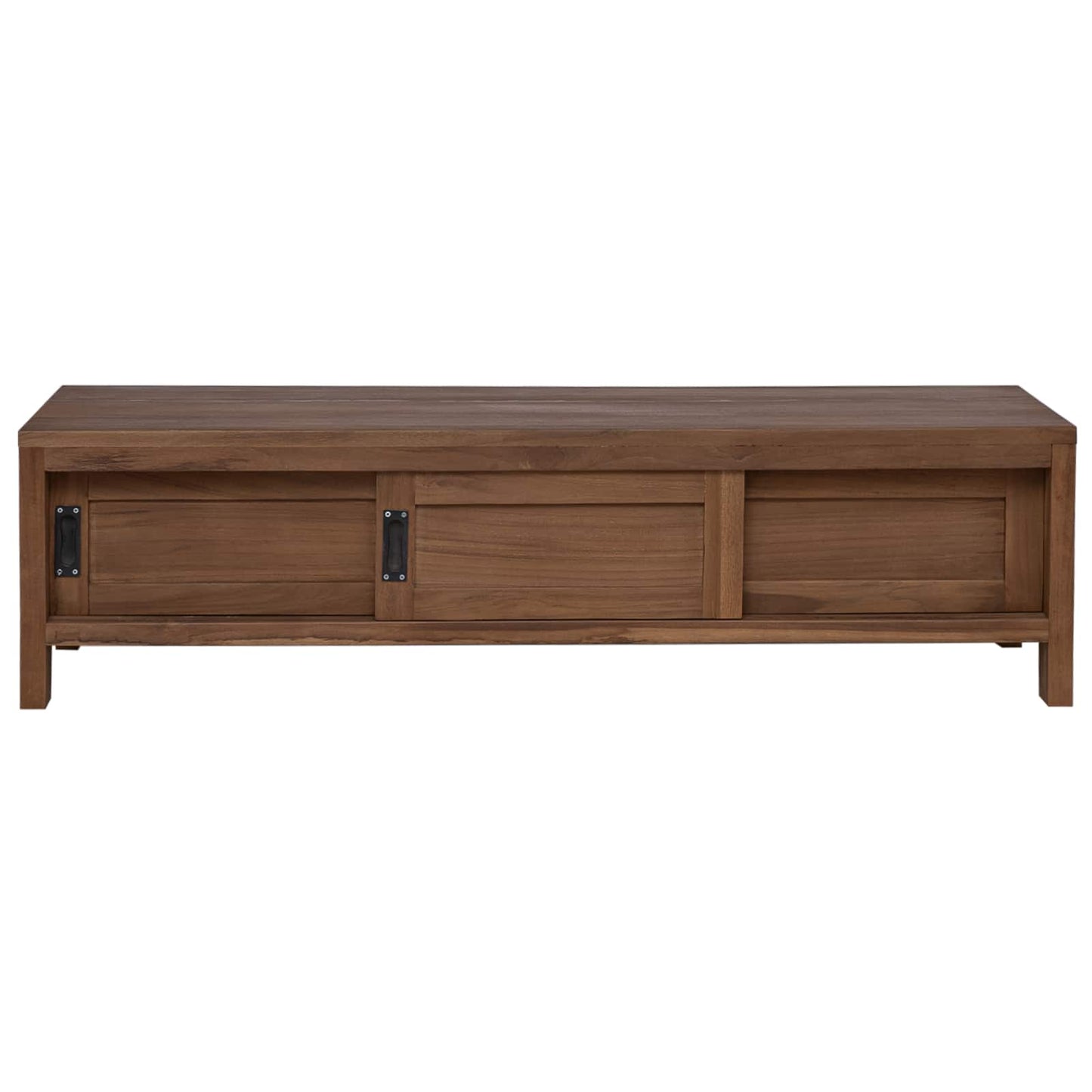vidaXL Ντουλάπι TV 110 x 30 x 30 εκ Στερεό Ξύλο Τίκ Φυσικό