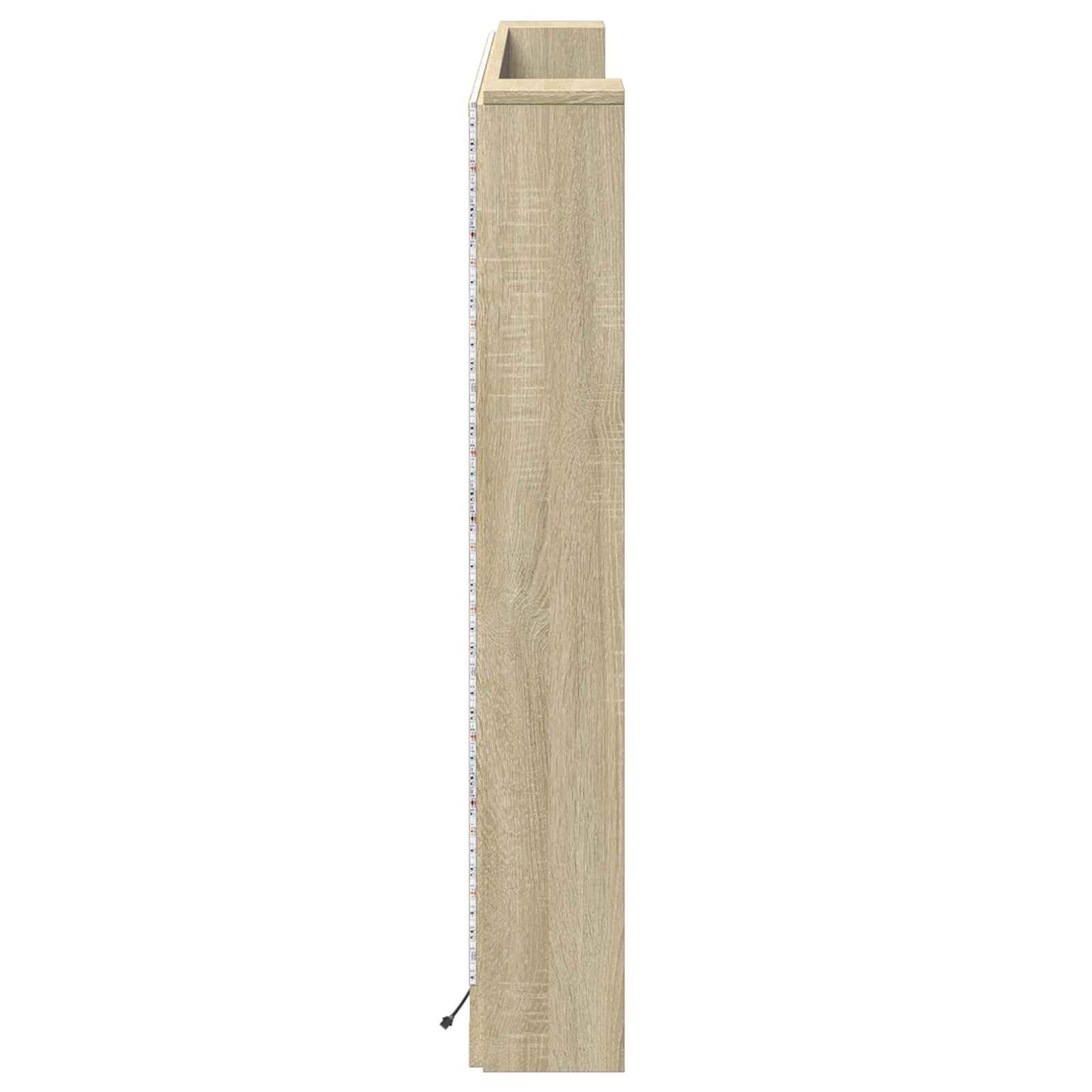 vidaXL Κεφαλάρι Ντουλάπι με LED με ράφι Σονόμα 160 x 16,5 x 103,5 cm