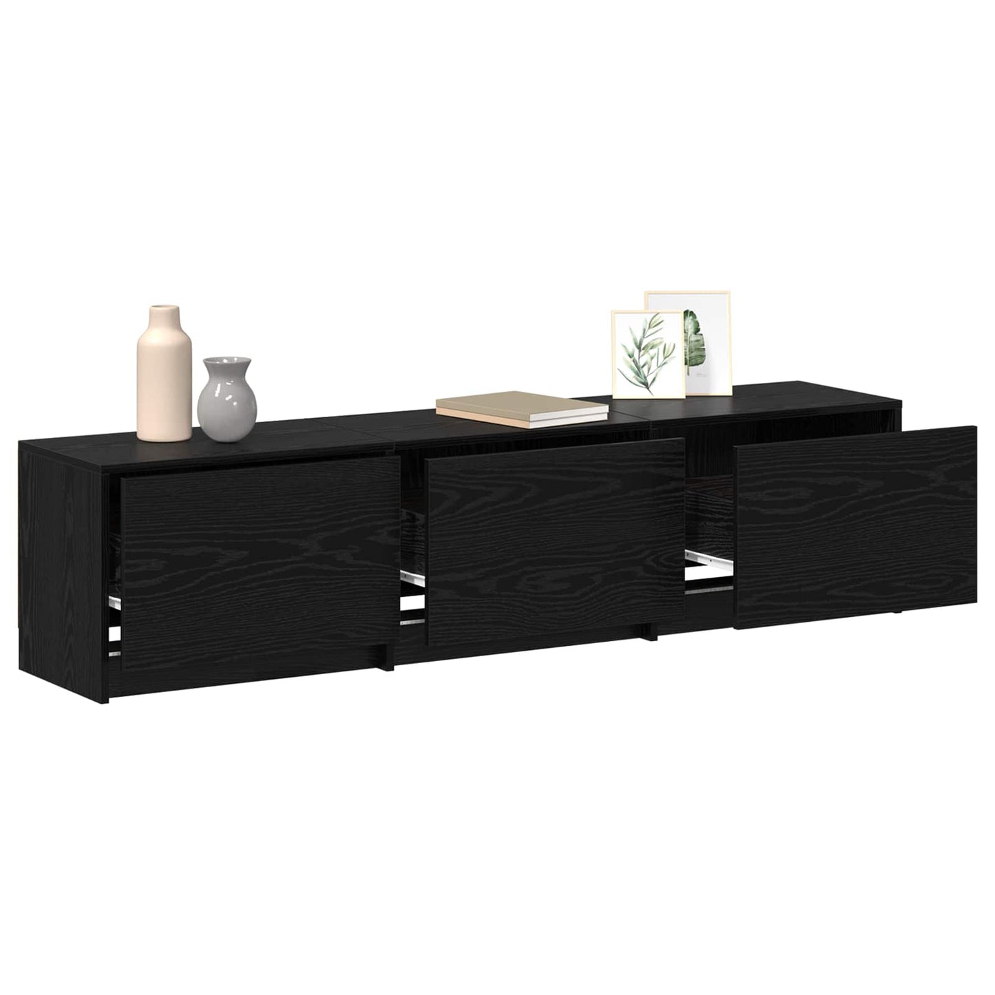vidaXL Ντουλάπι TV Μαύρη Οξυά 165 x 34 x 40 εκ. Επεξεργασμένο ξύλο