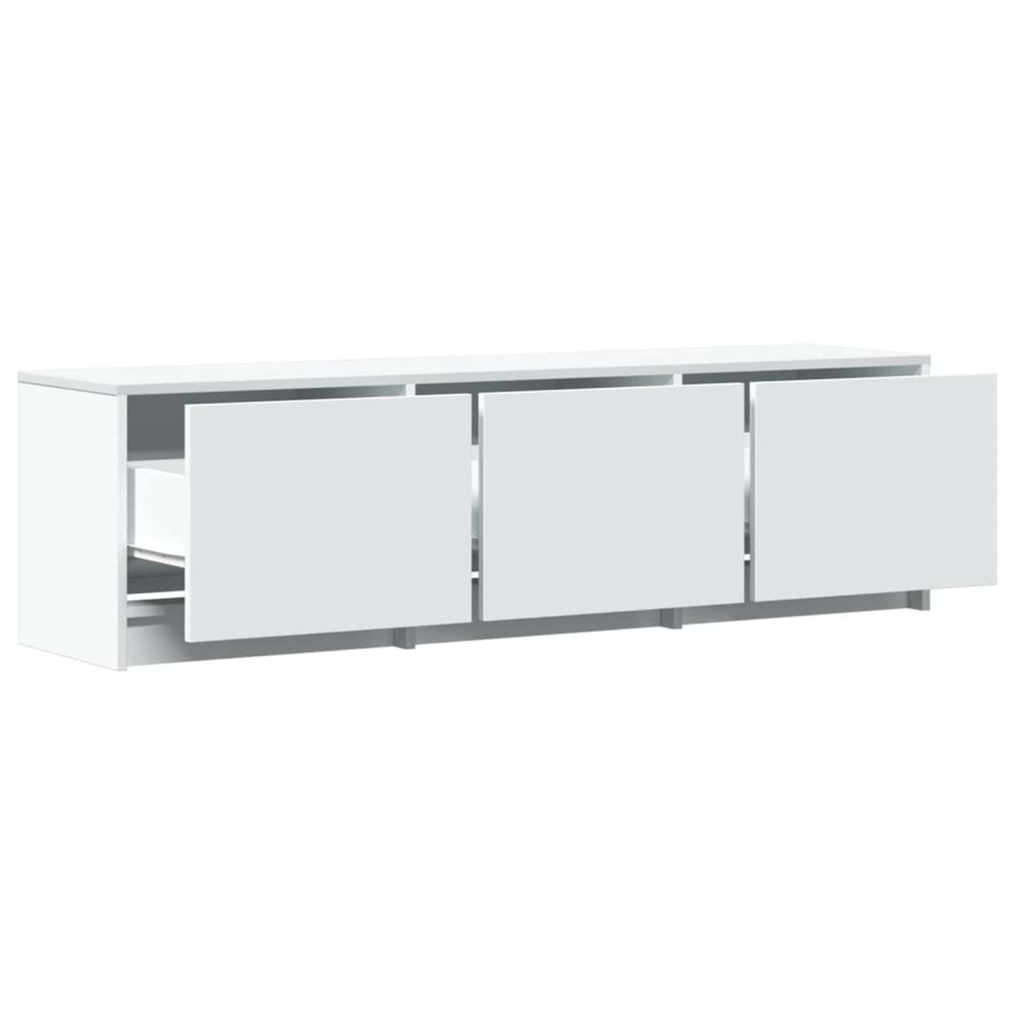 vidaXL Ντουλάπι TV με led Λευκό 140 x 34 x 40 εκ Επεξεργασμένο ξύλο