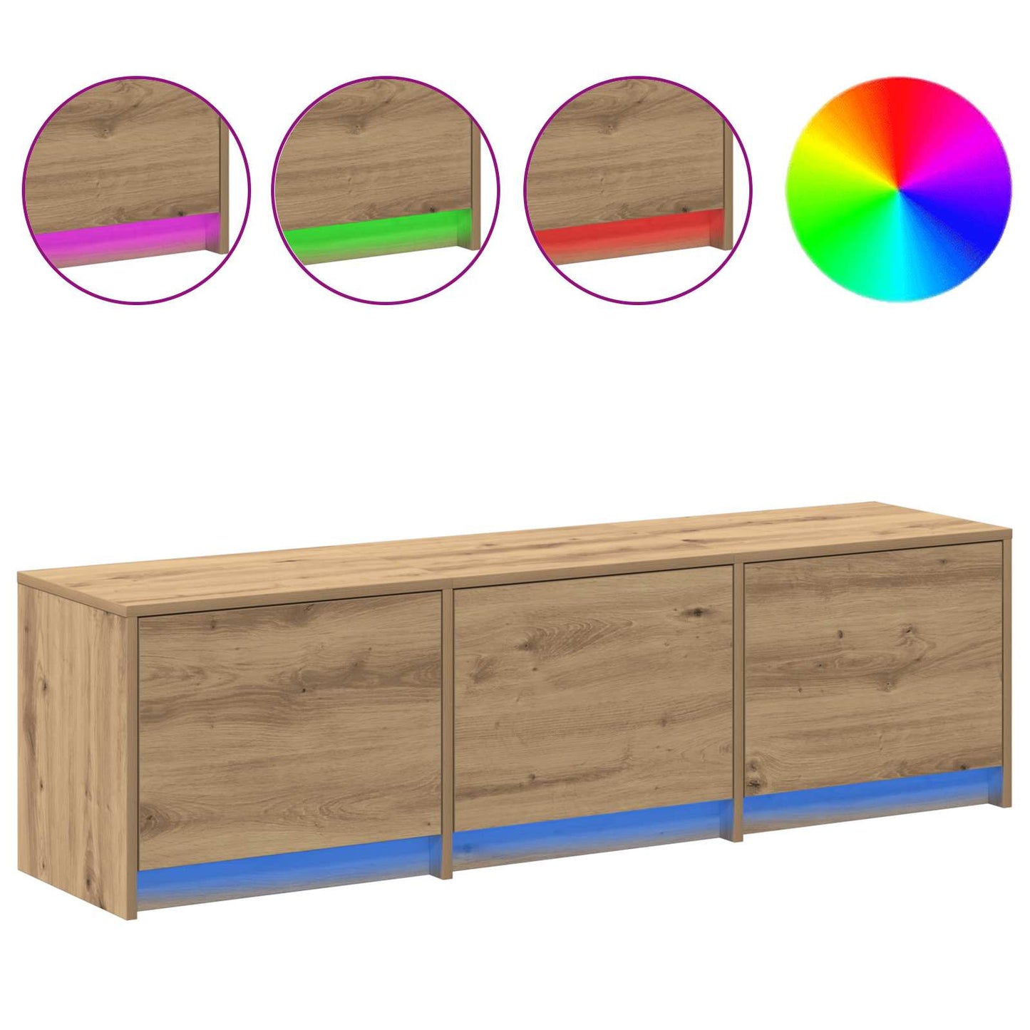 vidaXL Ντουλάπι TV Artisan Oak 140 x 34 x 40 εκ Επεξεργασμένο ξύλο