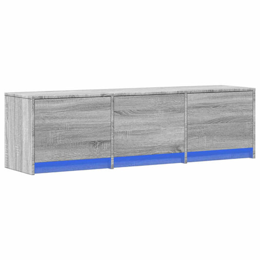 vidaXL Ντουλάπι TV Γκρίζο Σονομα 140 x 34 x 40 εκ Επεξεργασμένο ξύλο