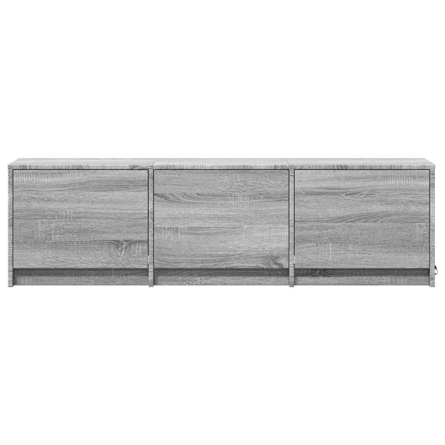 vidaXL Ντουλάπι TV Γκρίζο Σονομα 140 x 34 x 40 εκ Επεξεργασμένο ξύλο