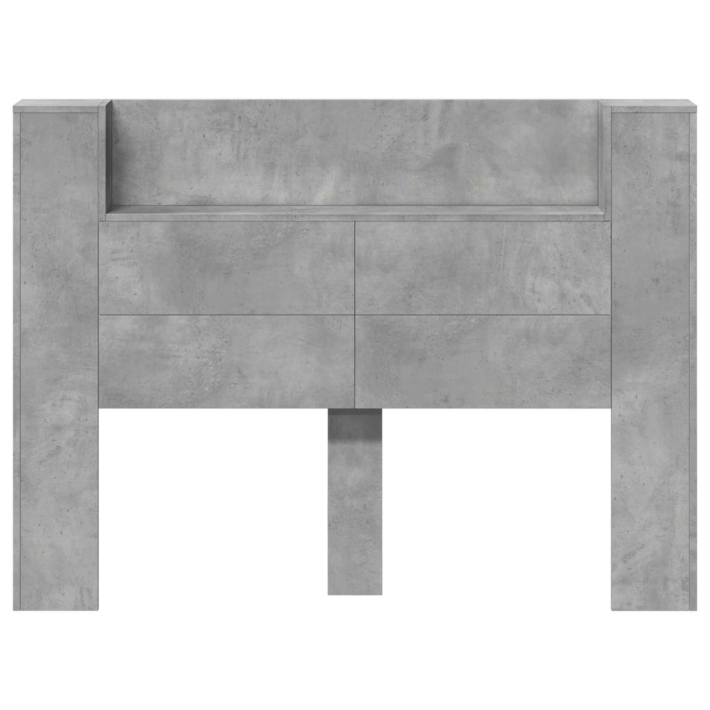 vidaXL Κεφαλάρι Ντουλάπι με LED Σκυρόδεμα 140 x 16,5 x 103,5 cm