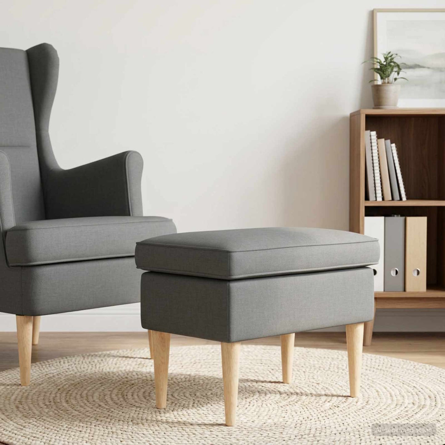 vidaXL Πολυθρόνα Ποδιών Σκούρο Γκρι 55 x 35 x 41 εκ