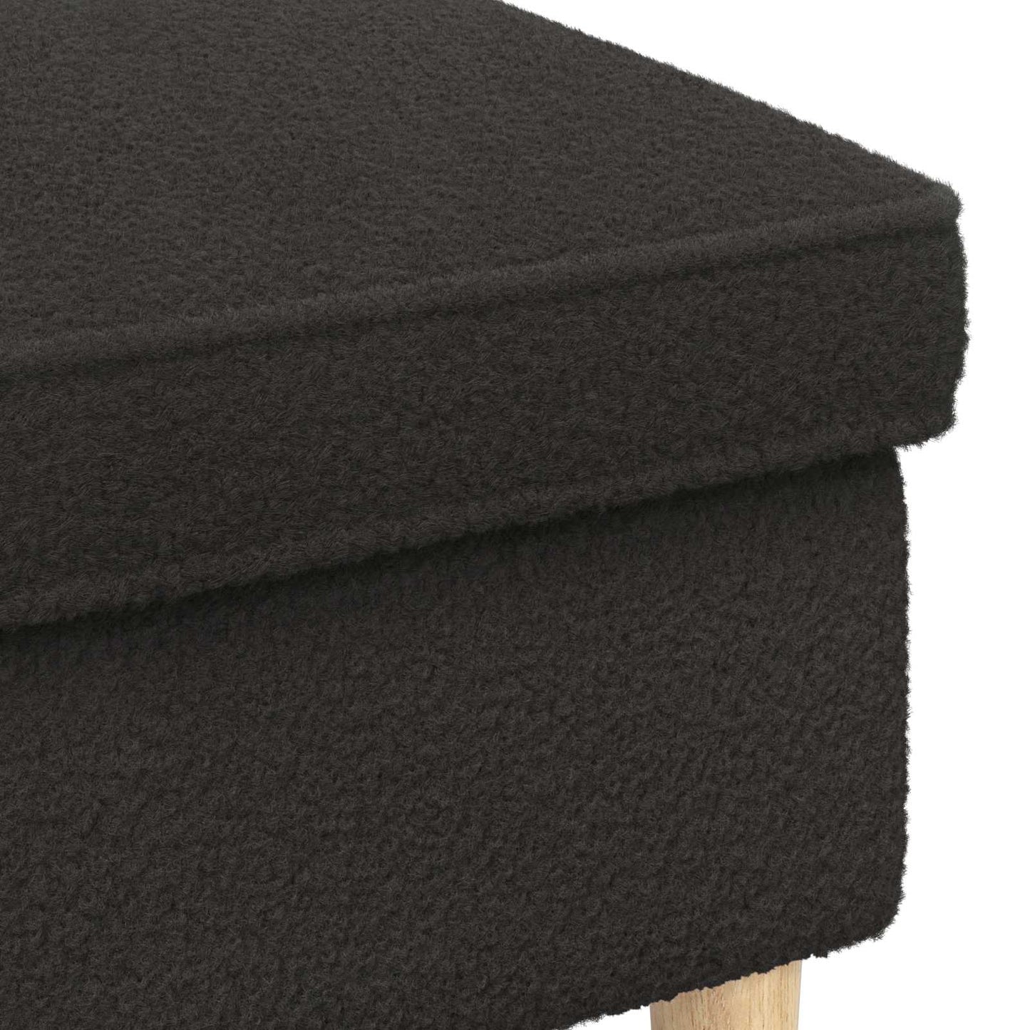 vidaXL Πολυθρόνα Ποδιών Μαύρο 55 x 35 x 41 εκ Μπουκλέ