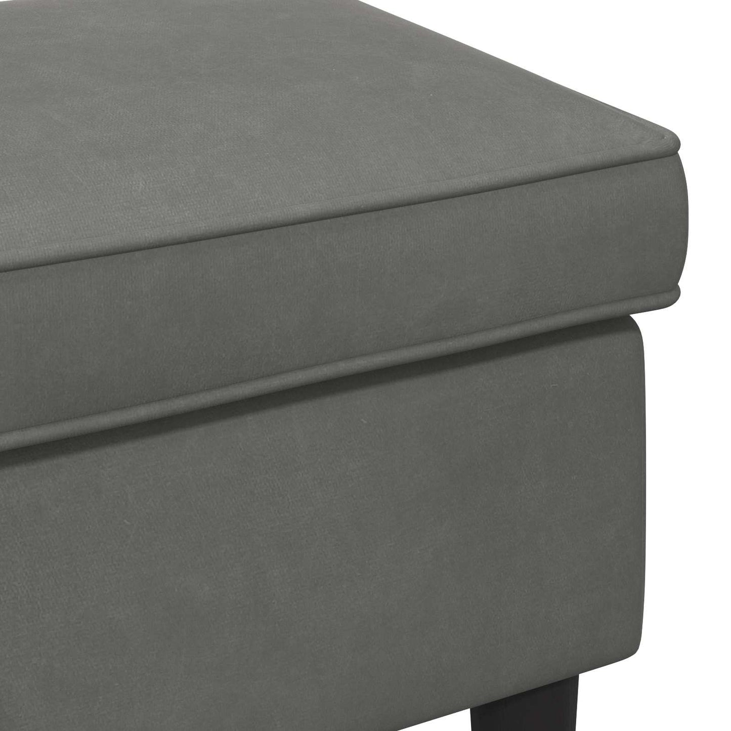 vidaXL Πολυθρόνα Ποδιών Σκούρο Γκρι 55 x 35 x 41 εκ Βελούδο