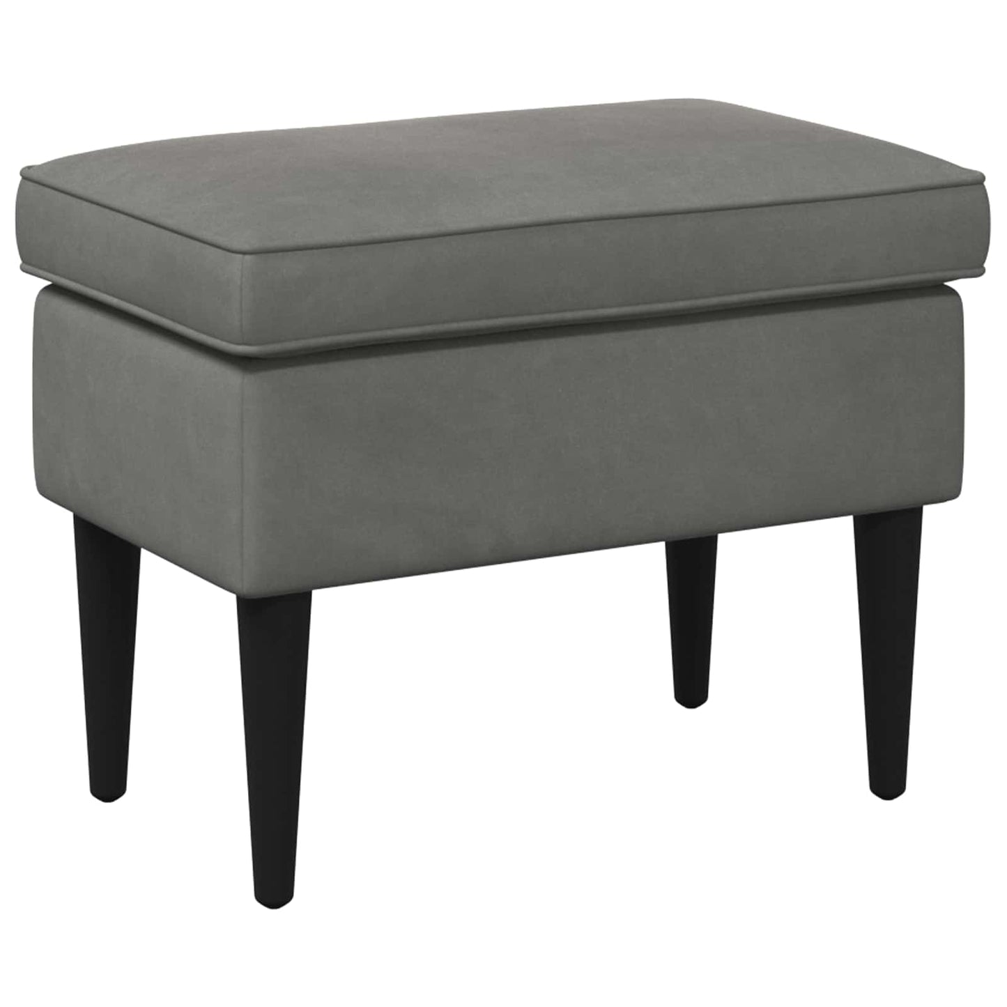 vidaXL Πολυθρόνα Ποδιών Σκούρο Γκρι 55 x 35 x 41 εκ Βελούδο
