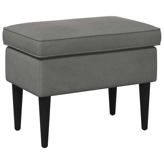 vidaXL Πολυθρόνα Ποδιών Σκούρο Γκρι 55 x 35 x 41 εκ Βελούδο