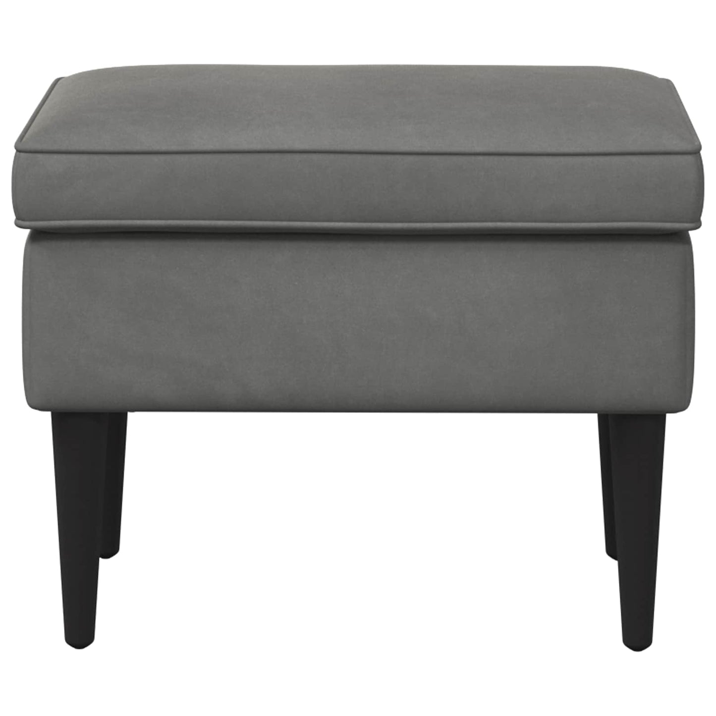 vidaXL Πολυθρόνα Ποδιών Σκούρο Γκρι 55 x 35 x 41 εκ Βελούδο