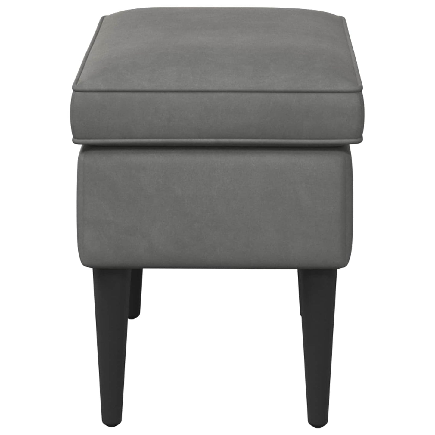 vidaXL Πολυθρόνα Ποδιών Σκούρο Γκρι 55 x 35 x 41 εκ Βελούδο