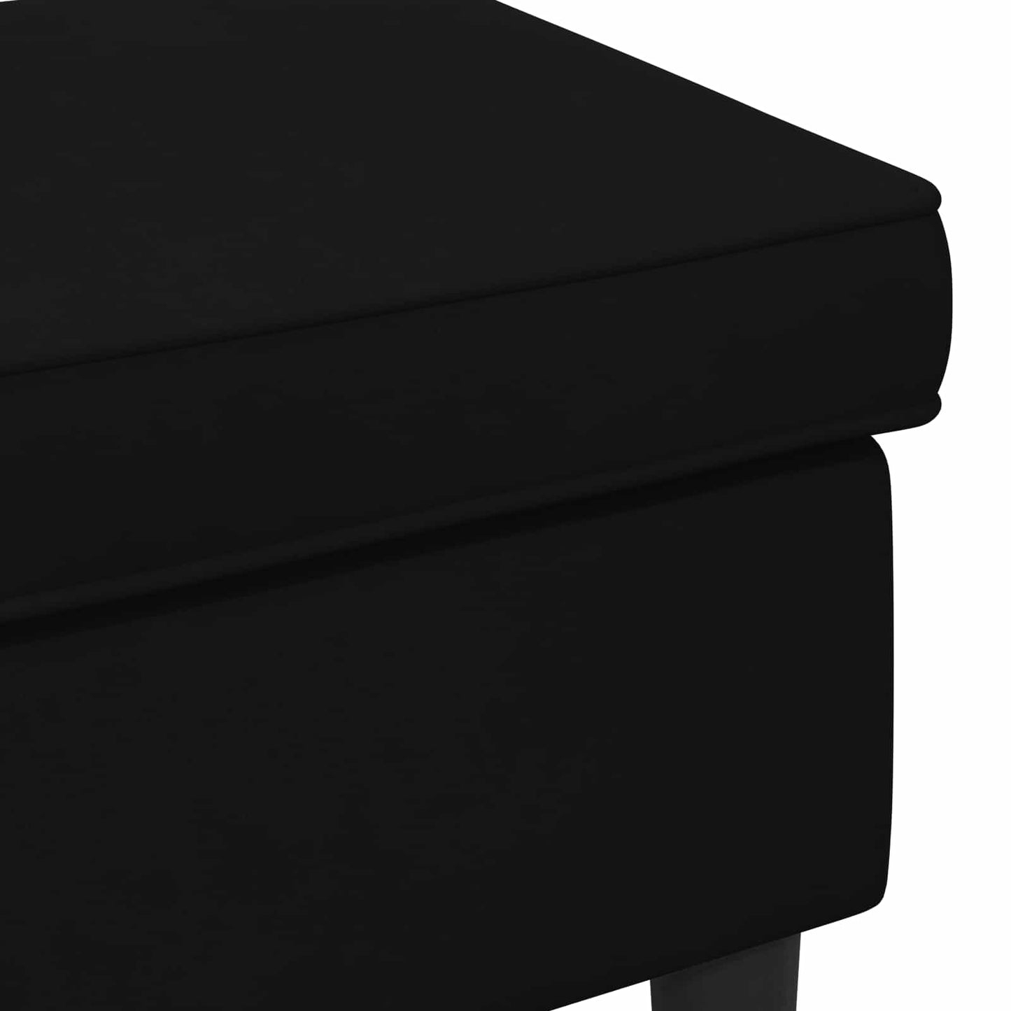 vidaXL Πολυθρόνα Ποδιών Μαύρο 55 x 35 x 41 εκ Βελούδο
