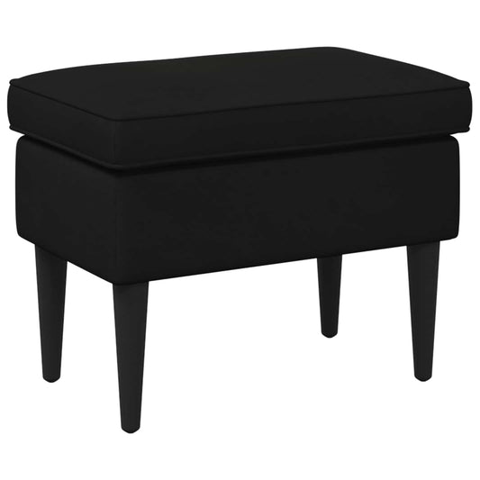 vidaXL Πολυθρόνα Ποδιών Μαύρο 55 x 35 x 41 εκ Βελούδο