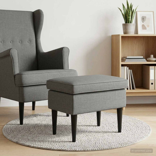 vidaXL Πολυθρόνα Ποδιών Σκούρο Γκρι 55 x 35 x 41 εκ Ύφασμα