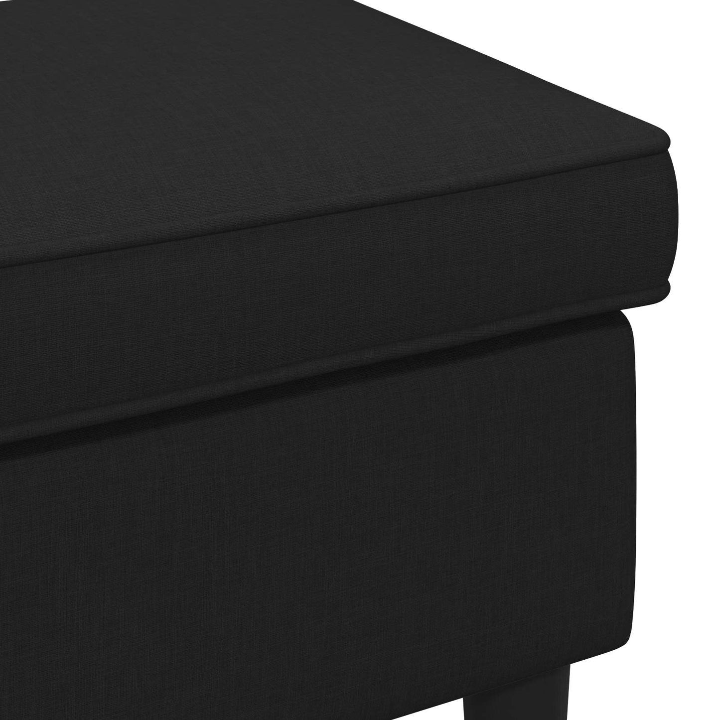 vidaXL Πολυθρόνα Ποδιών Μαύρο 55 x 35 x 41 εκ Ύφασμα