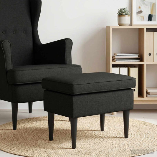 vidaXL Πολυθρόνα Ποδιών Μαύρο 55 x 35 x 41 εκ Ύφασμα