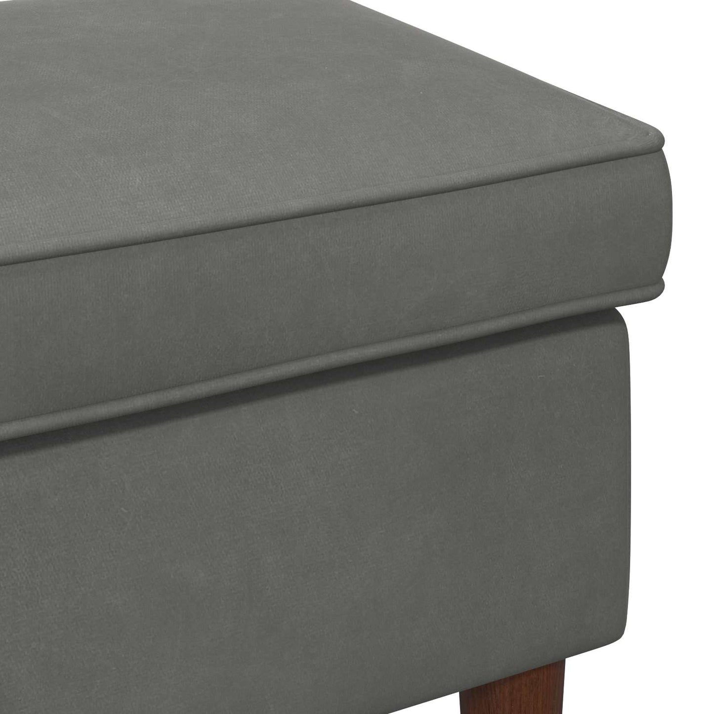 vidaXL Πολυθρόνα Ποδιών Σκούρο Γκρι 55 x 35 x 41 εκ Βελούδο