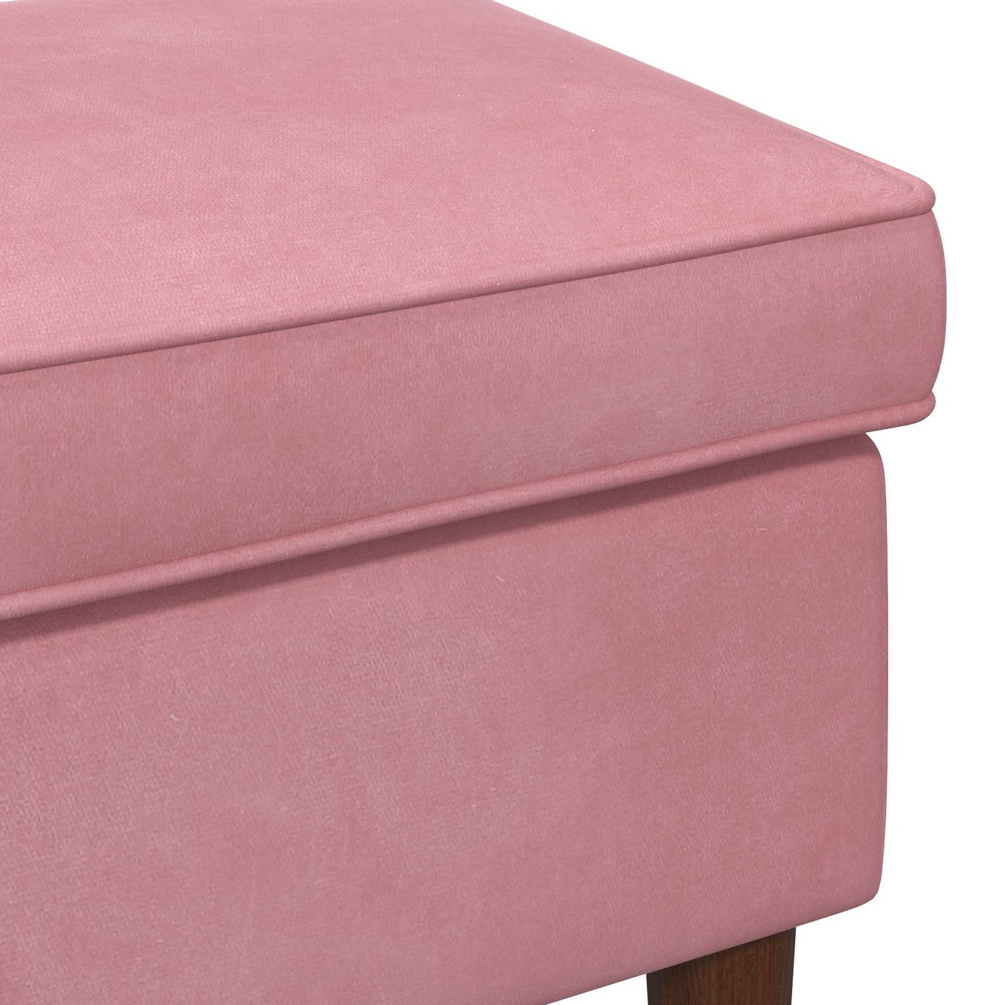 vidaXL Πολυθρόνα Ποδιών Ροζ 55 x 35 x 41 εκ Βελούδο