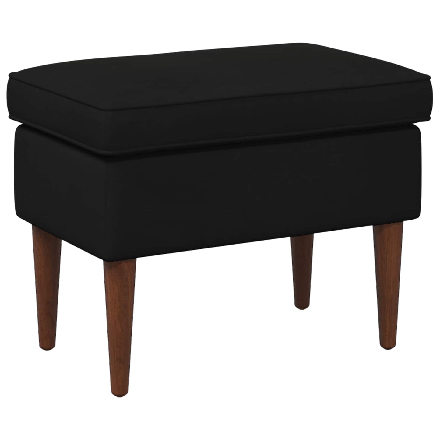 vidaXL Πολυθρόνα Ποδιών Μαύρο 55 x 35 x 41 εκ Βελούδο