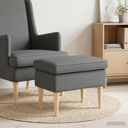 vidaXL Πολυθρόνα Ποδιών Σκούρο Γκρι 55 x 35 x 41 εκ Ύφασμα