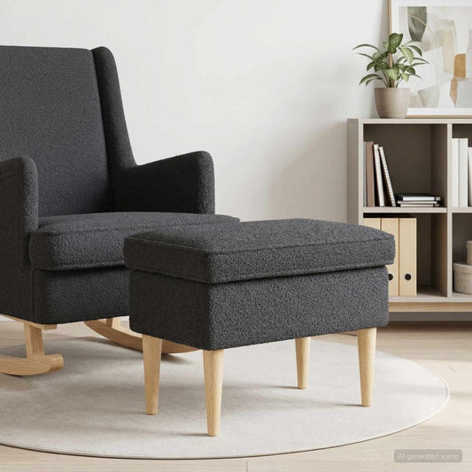 vidaXL Πολυθρόνα Ποδιών Σκούρο Γκρι 55 x 35 x 41 εκ Μπουκλέ