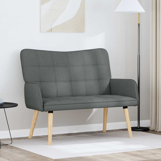 vidaXL Διθέσιος Καναπές Σκούρο Γκρι 115 x 61 x 87 εκ. ύφασμα