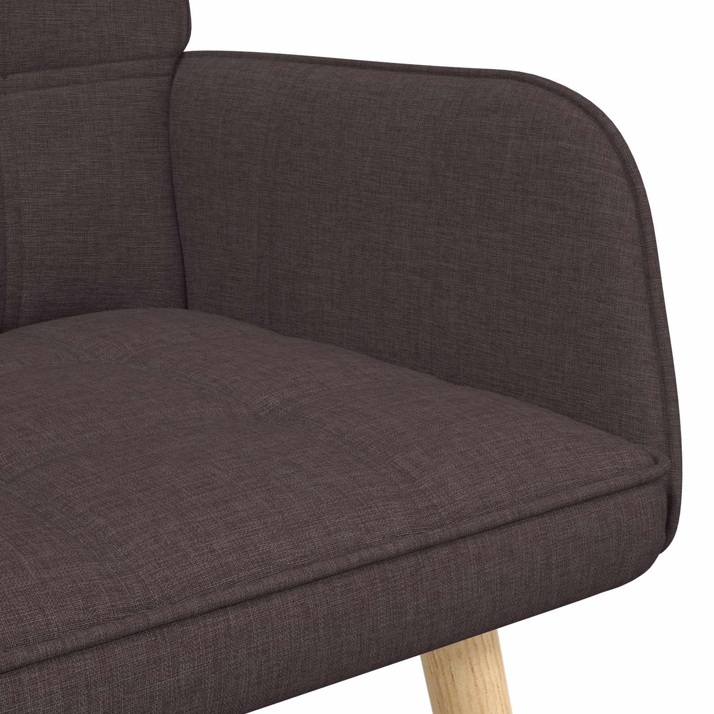 vidaXL Καναπές 2 ατόμων Σκούρο Καφέ 115 x 61 x 87 εκ. Ύφασμα