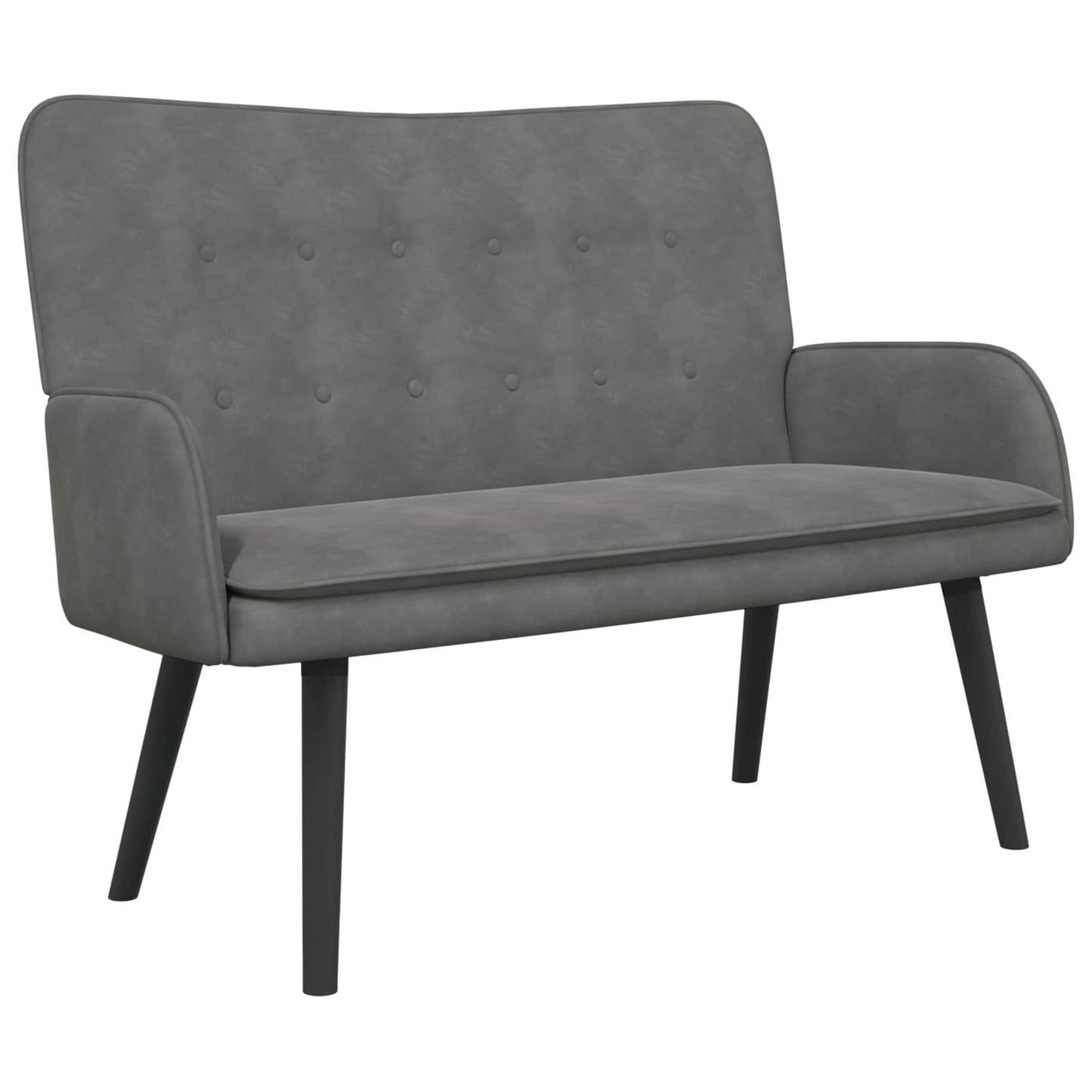 vidaXL Διθέσιος Καναπές Σκούρο Γκρι 115 x 61 x 87 εκ. Βελούδο
