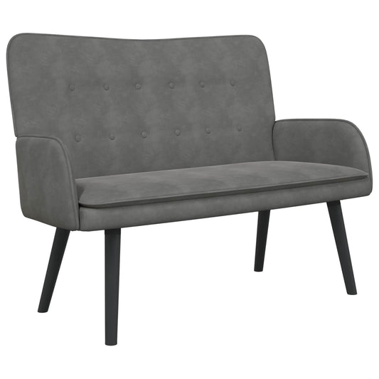 vidaXL Διθέσιος Καναπές Σκούρο Γκρι 115 x 61 x 87 εκ. Βελούδο